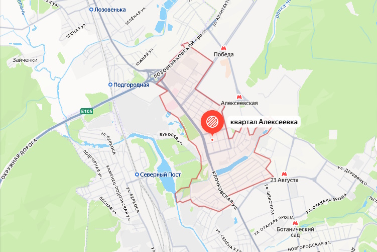 Жилой массив Алексеевка в Харькове